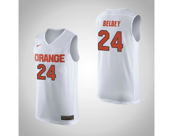 Youth Syracuse Orange #24 Shaun Belbey Authentic College Basketball Jersey White