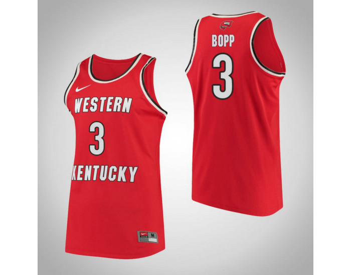Youth Western Kentucky #3 Sidnee Bopp Performance Authentic College Basketball Jersey Red