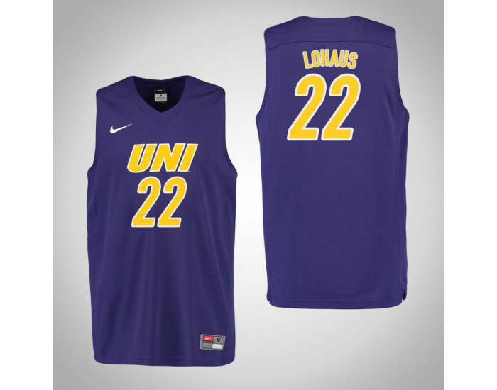 Youth Northern Iowa Panthers #22 Tanner Lohaus Replica College Basketball Jersey Purple