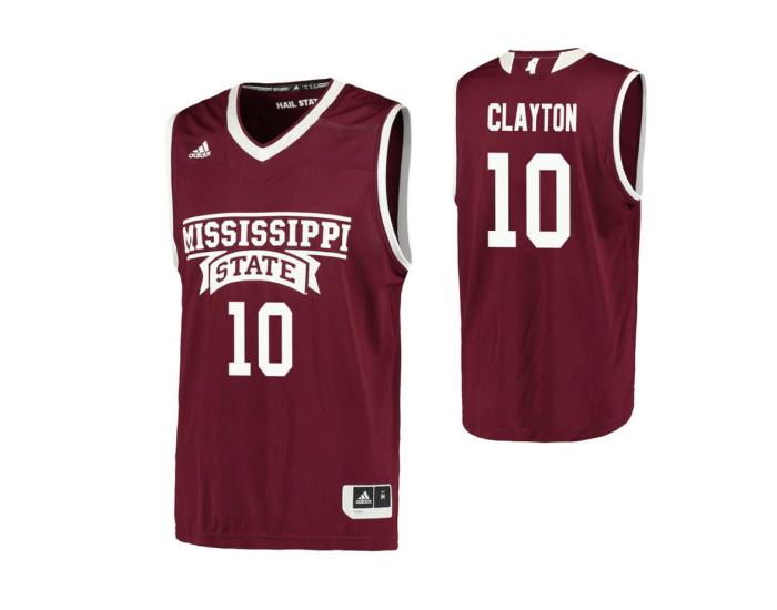 Youth Mississippi State Bulldogs #10 Tate Clayton Authentic College Basketball Jersey Maroon