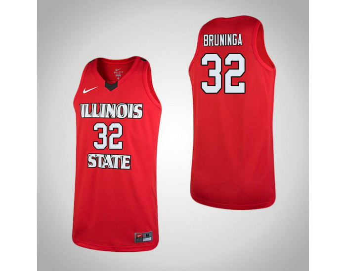 Illinois State Redbirds #32 Taylor Bruninga Authentic College Basketball Jersey Red