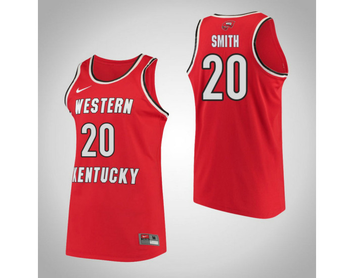 Western Kentucky #20 Terri Smith Performance Replica College Basketball Jersey Red