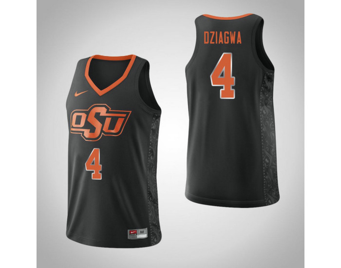 Youth Oklahoma St Cowboys #4 Thomas Dziagwa Authentic College Basketball Jersey Black