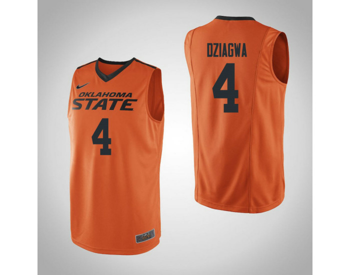 Oklahoma St Cowboys #4 Thomas Dziagwa Authentic College Basketball Jersey Orange
