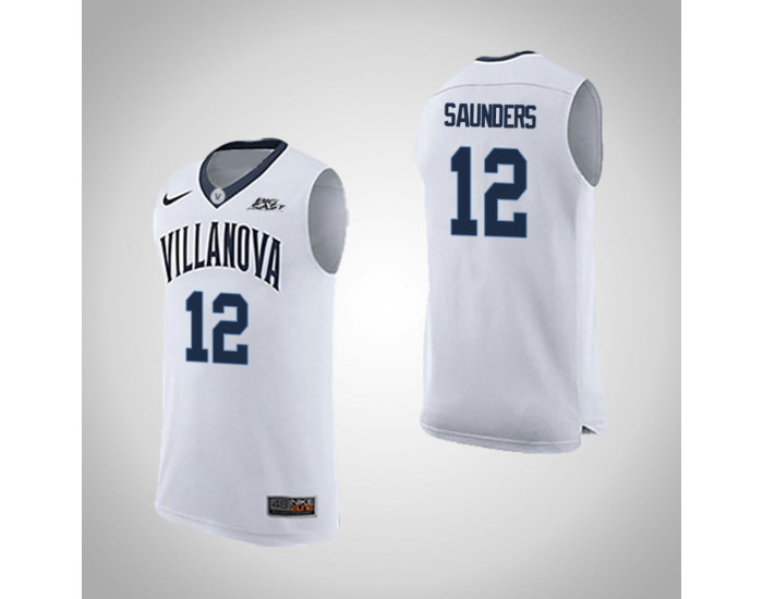 Villanova Wildcats #12 Tim Saunders Road Replica College Basketball Jersey White