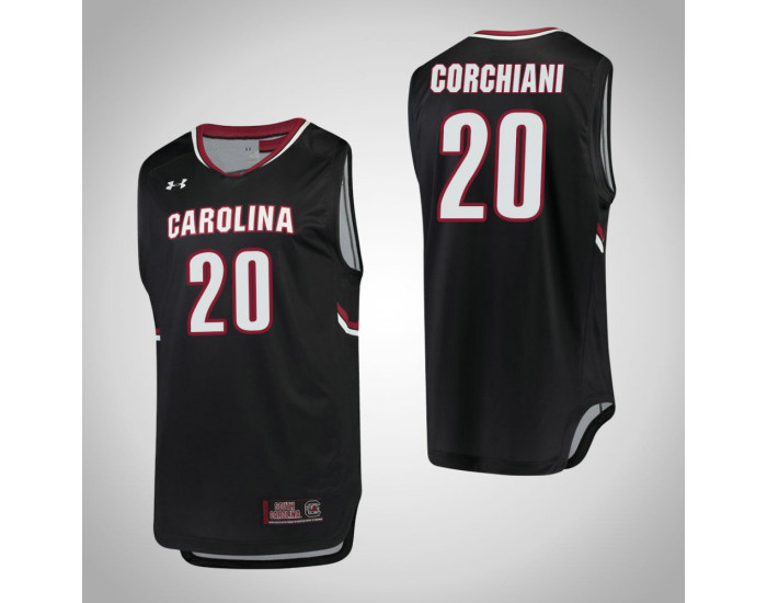 South Carolina Gamecocks #20 Tommy Corchiani Replica College Basketball Jersey Black