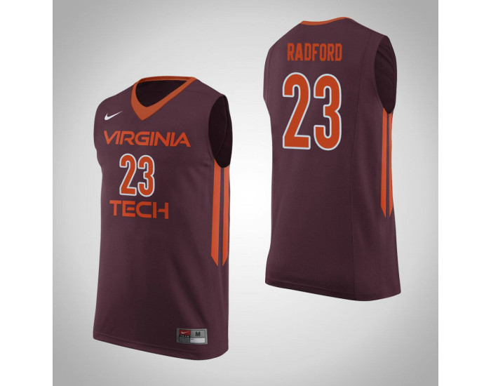 Youth Virginia Tech Hokies #23 Tyrece Radford Authentic College Basketball Jersey Maroon