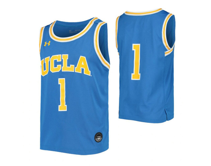 UCLA Bruins #1 Authentic College Basketball Jersey Blue