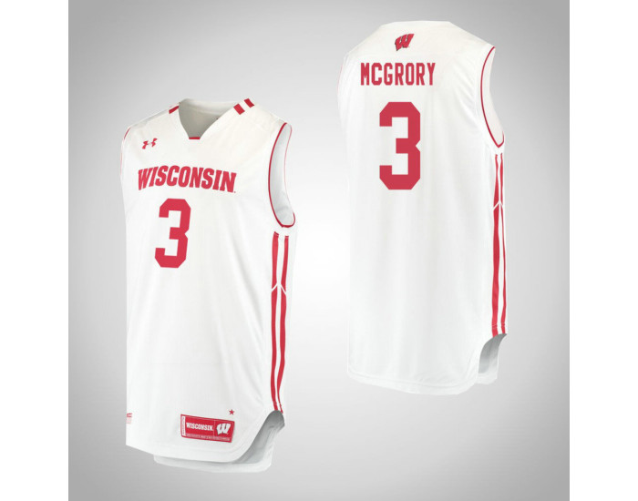 Youth Wisconsin Badgers #3 Walt McGrory Replica College Basketball Jersey White