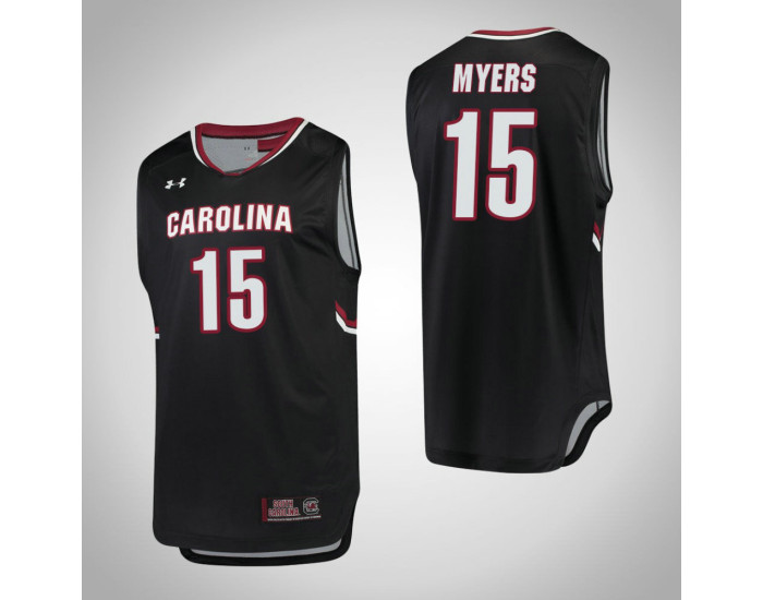 South Carolina Gamecocks #15 Wesley Myers Authentic College Basketball Jersey Black