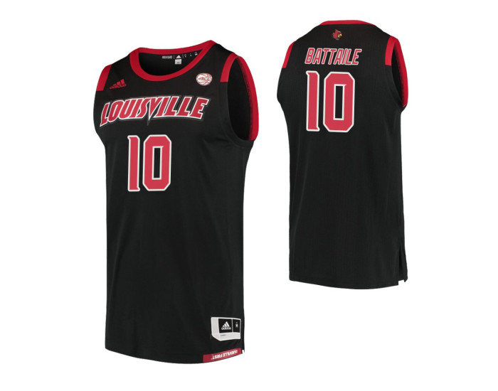 Youth Louisville Cardinals #10 Wyatt Battaile Authentic College Basketball Jersey Black