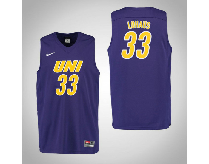 Northern Iowa Panthers #33 Wyatt Lohaus Authentic College Basketball Jersey Purple
