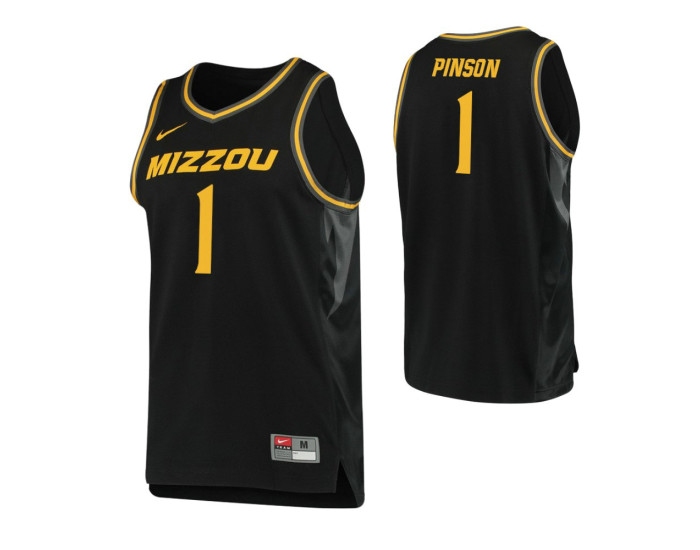Youth Missouri Tigers #1 Xavier Pinson Authentic College Basketball Jersey Black