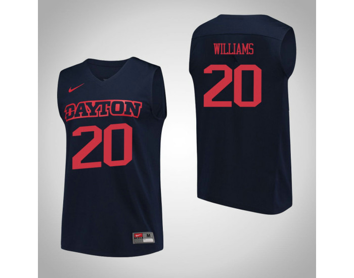 Dayton Flyers #20 Xeyrius Williams Performance Authentic College Basketball Jersey Navy