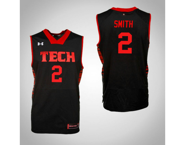 Texas Tech Red Raiders #2 Zhaire Smith Authentic College Basketball Jersey Black