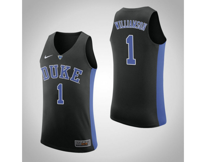 Duke Blue Devils #1 Zion Williamson Authentic College Basketball Jersey Black