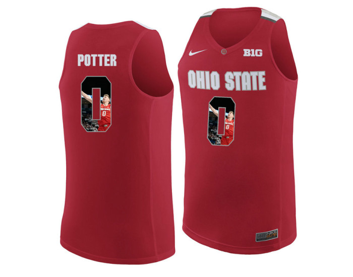 Ohio State Buckeyes #0 Micah Potter Replica College Basketball Jersey Red