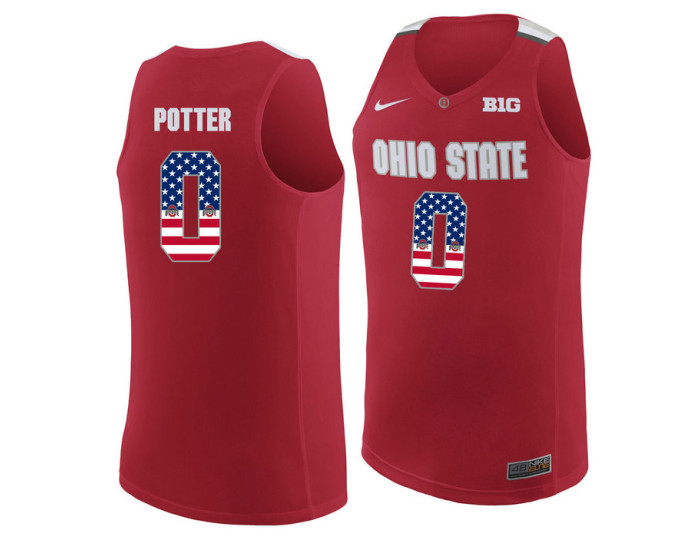 Youth Ohio State Buckeyes #0 Micah Potter Authentic College Basketball Jersey Red