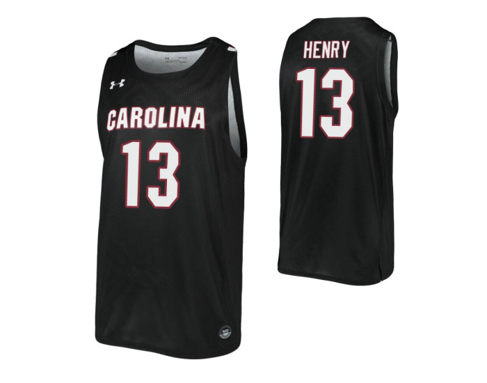 Micaiah Henry Authentic College Basketball Jersey Black South Carolina Gamecocks