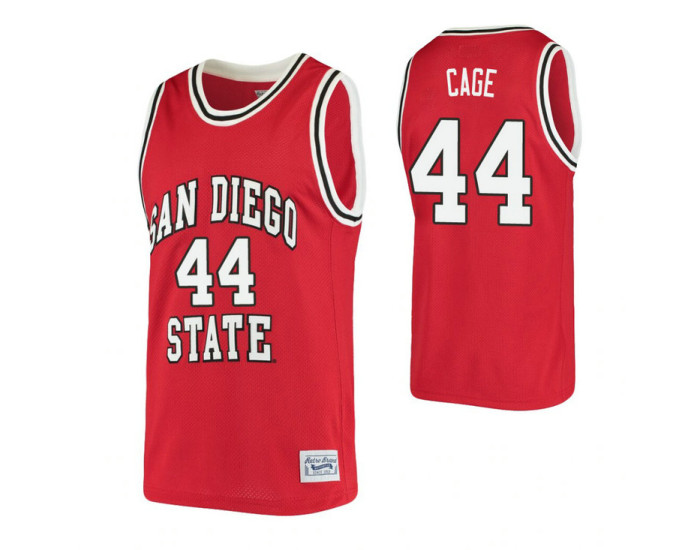 San Diego State Aztecs #44 Michael Cage Red Replica College Basketball Jersey