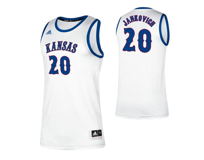 Youth Kansas Jayhawks #20 Michael Jankovich White Authentic College Basketball Jersey