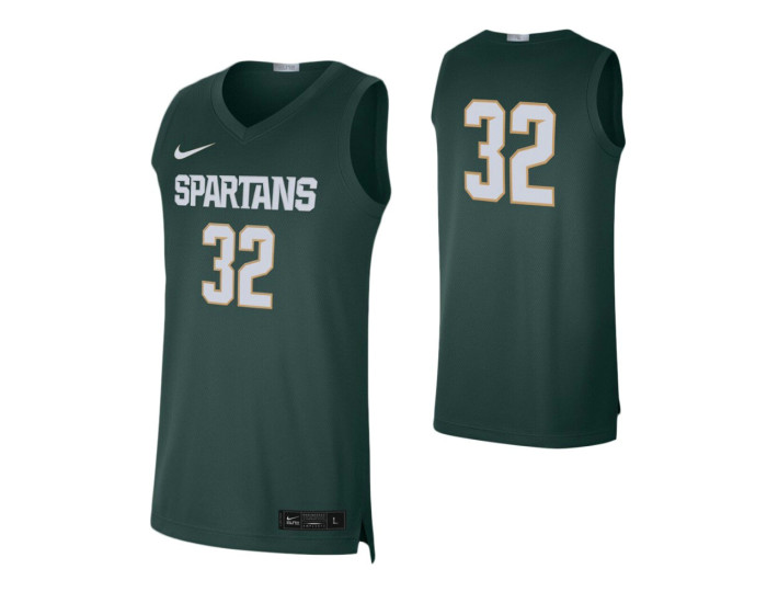 Michigan State Spartans #32 Limited Authentic College Basketball Jersey Green