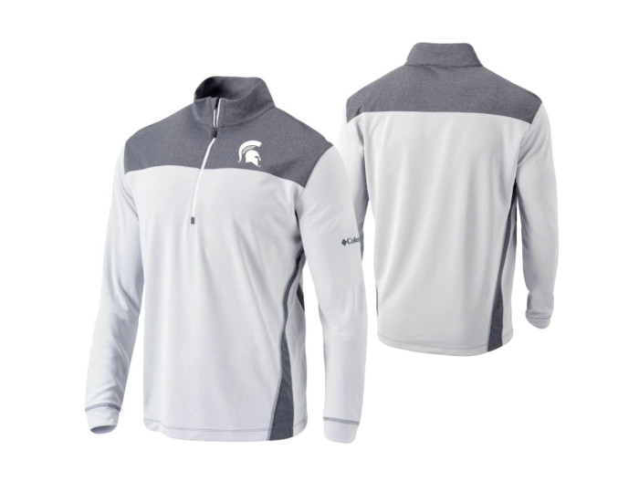 Michigan State Spartans White Omni-Wick Standard Quarter-Zip Jacket