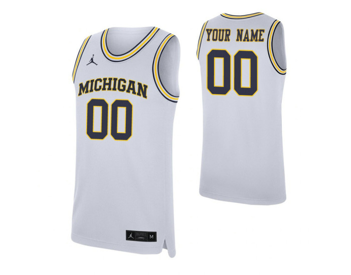 Michigan Wolverines Replica Custom Jersey White