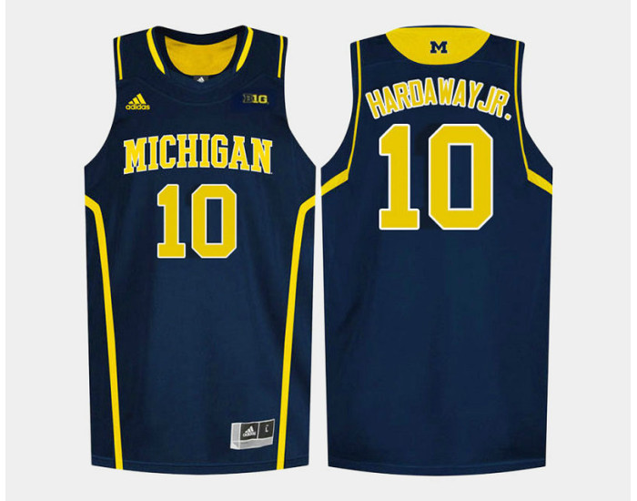 Youth Michigan Wolverines #10 Tim HardRoad Jr. Navy Road Replica College Basketball Jersey