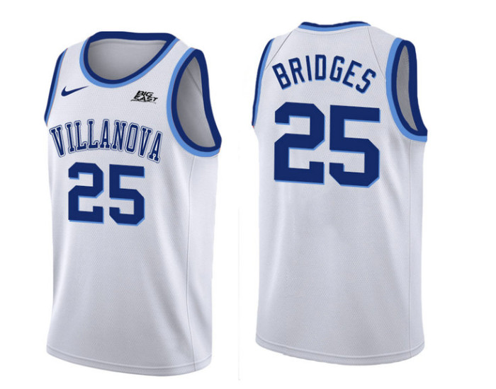 Youth Villanova Wildcats #25 Mikal Bridges Replica College Basketball Jersey White