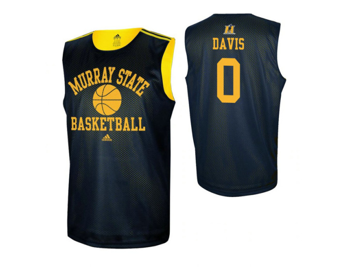 Youth Murray State Racers #0 Mike Davis Navy Blue Authentic College Basketball Jersey