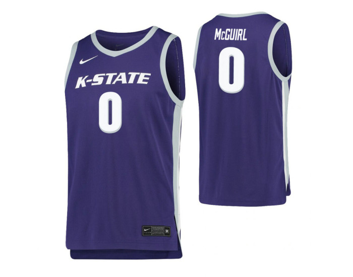 Youth Kansas State Wildcats #0 Mike McGuirl Purple Authentic College Basketball Jersey