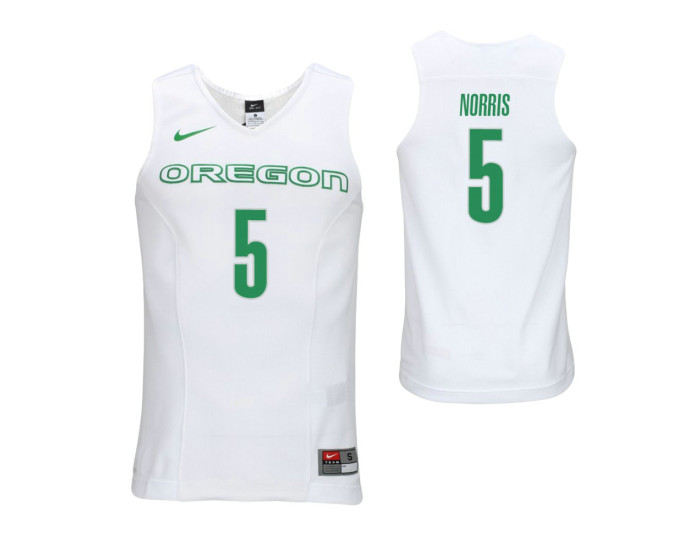 Oregon Ducks Miles Norris Authentic College Basketball Jersey White