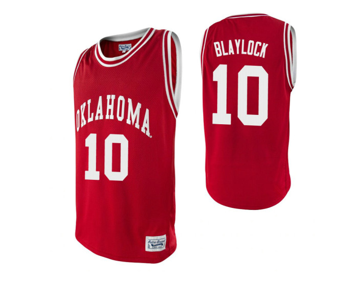 Youth Oklahoma Sooners 10 Mookie Blaylock Alumni Replica College Basketball Jersey Crimson