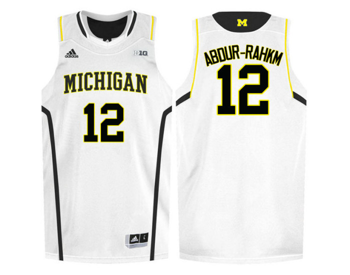 Youth Michigan Wolverines #12 Muhammad-Ali Abdur-Rahkman Authentic College Basketball Jersey White