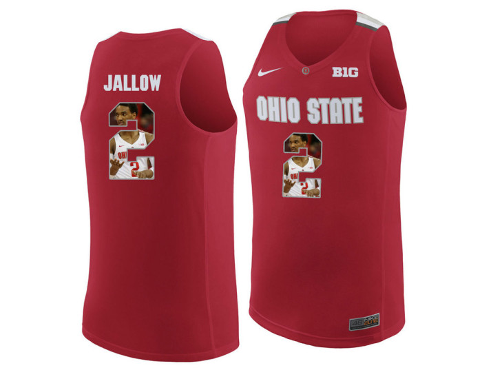 Ohio State Buckeyes #2 Musa Jallow Replica College Basketball Jersey Red