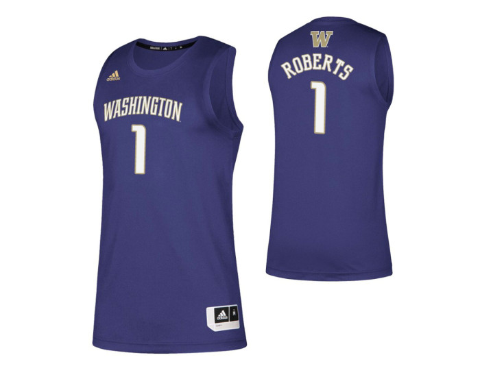 Washington Huskies 1 Nate Roberts Replica College Basketball Jersey Purple