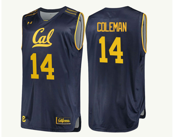 California Golden Bears #14 Don Coleman Authentic College Basketball Jersey Navy