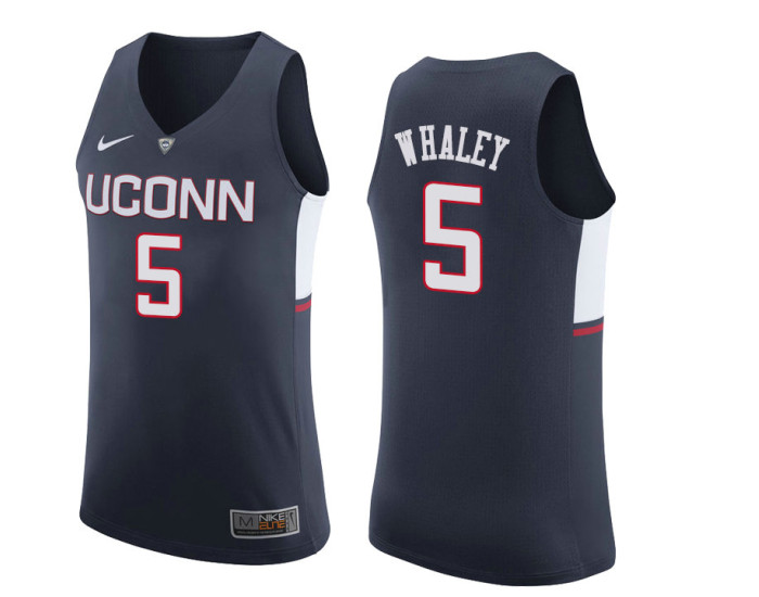 Youth Uconn Huskies #5 Isaiah Whaley Replica College Basketball Jersey Navy