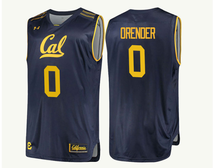 California Golden Bears #0 Jacob Orender Replica College Basketball Jersey Navy