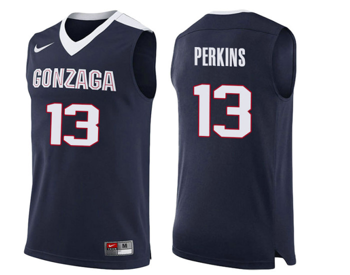 Youth Gonzaga Bulldogs #13 Josh Perkins Authentic College Basketball Jersey Navy