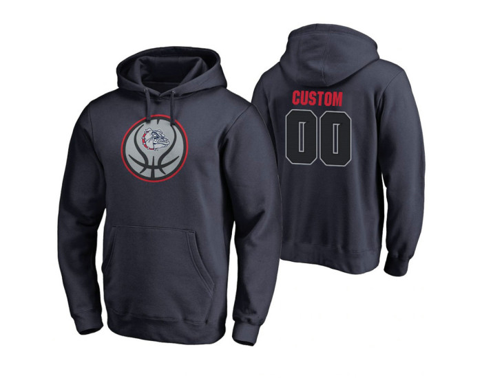 Gonzaga Bulldogs Custom Men's Navy Game Ball Basketball Hoodie