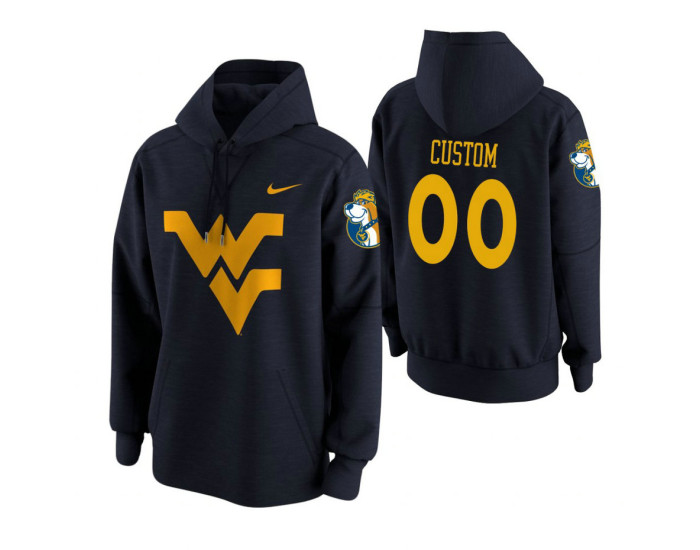 Michigan Wolverines #00 Custom Men's Navy College Basketball Hoodie