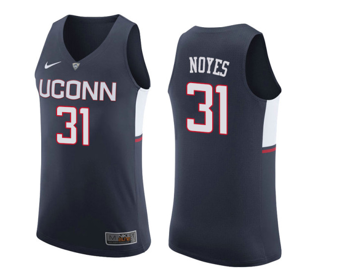 Uconn Huskies #31 Mike Noyes Replica College Basketball Jersey Navy