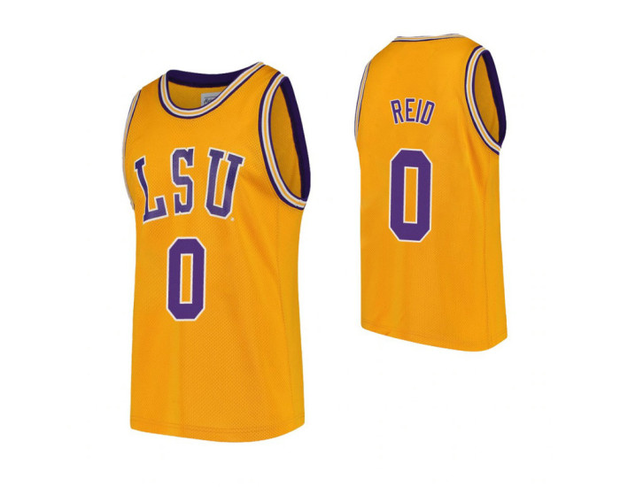 Youth LSU Tigers #0 Naz Reid Gold Replica College Basketball Jersey