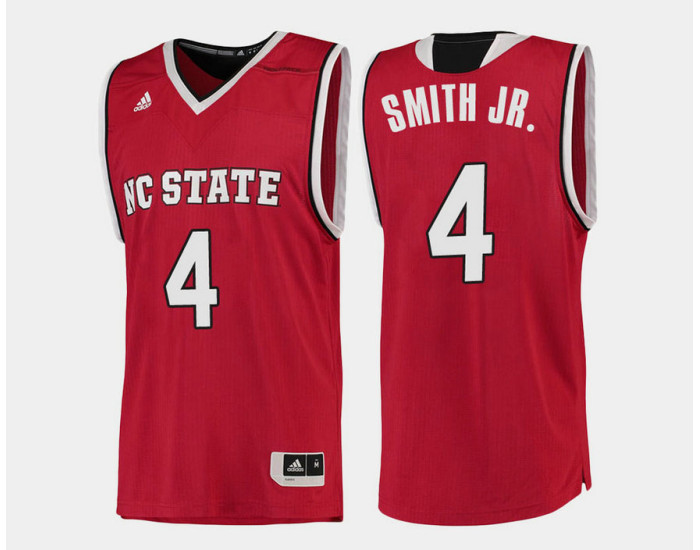 Youth NC State WolfPack #4 Dennis Smith Jr. Red Road Replica College Basketball Jersey