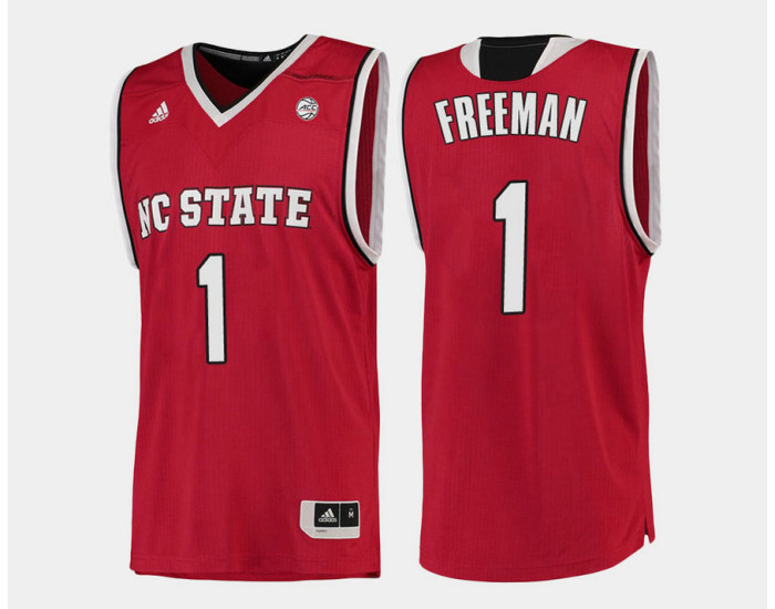 Youth NC State WolfPack #1 Lennard Freeman Red Road Authentic College Basketball Jersey