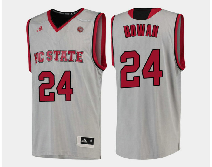 Youth NC State WolfPack #24 Maverick Rowan White Home Replica College Basketball Jersey