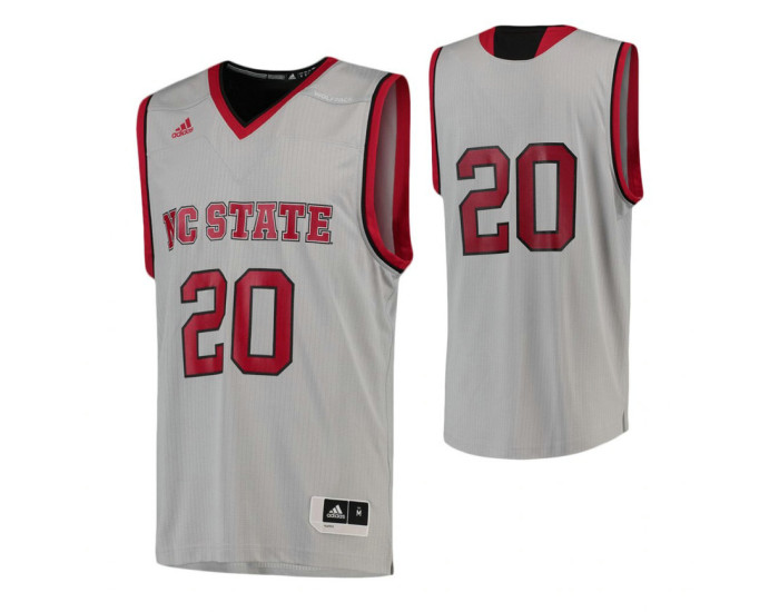 NC State Wolfpack #20 Authentic College Basketball Jersey Gray