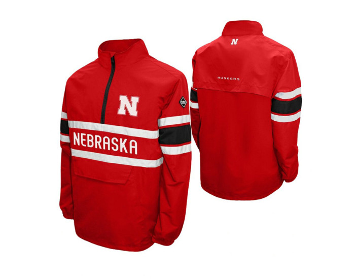 Nebraska Cornhuskers Scarlet Alpha Windshell Quarter-Zip Jacket